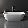 UK Home Living Avalon NEW RANGE OFFER PRICE Ure gloss white freestanding bath 1650x700mm including white waste and overflow