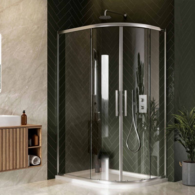 UK Home Living Avalon Next Level 8mm Double Door Offset Quadrant Shower Enclosure 1200 x 900mm inc. left hand tray and waste Price Comparisons | Compare The Build