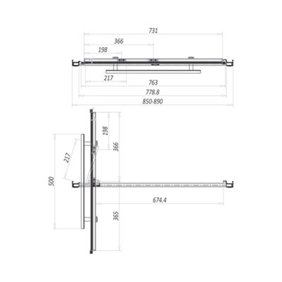 UK Home Living Avalon Next Level 8mm Infold Door 900mm with 900mm side panel inc 900x900mm tray and waste - 3