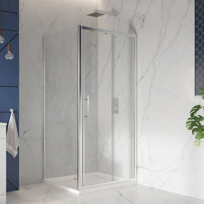 UK Home Living Avalon Next Level 8mm Sliding Shower Door for recess 1700mm