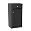 UK Home Living Avalon OFFER PRICE 400mm Classica Side Cabinet with Drawer Charcoal Grey
