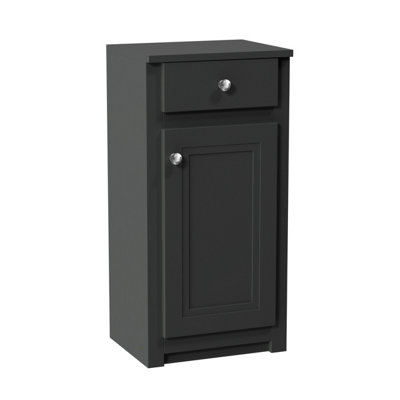 UK Home Living Avalon OFFER PRICE 400mm Classica Side Cabinet with Drawer Charcoal Grey Price Comparisons | Compare The Build