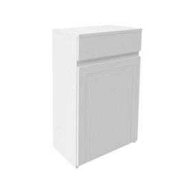 UK Home Living Avalon OFFER PRICE 500mm Classica WC Unit Chalk White with dual flush concealed cistern