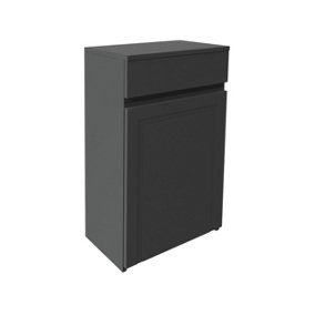 UK Home Living Avalon OFFER PRICE 500mm Classica WC Unit Charcoal Grey with dual flush concealed cistern