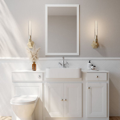 UK Home Living Avalon OFFER PRICE 660mm Classica Vanity Unit Chalk White with basin Price Comparisons | Compare The Build