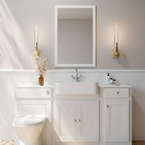 UK Home Living Avalon OFFER PRICE 660mm Classica Vanity Unit Chalk White with basin