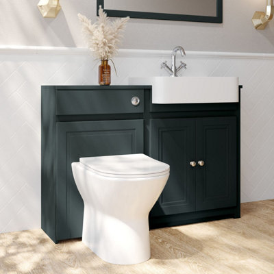 UK Home Living Avalon OFFER PRICE 660mm Classica Vanity Unit Charcoal Grey with basin