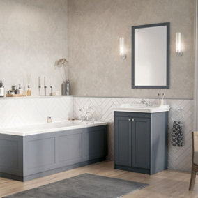 UK Home Living Avalon OFFER PRICE Classica 600mm Vanity Stone Grey with basin