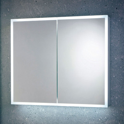 UK Home Living Avalon - PRICE REDUCED -LED Mirror Cabinet W/Demister Pad & Shaver Socket 600x700mm