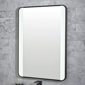 UK Home Living Avalon - PRICE REDUCED -Mono Black LED 500 x 700mm W/Demister Colour Change