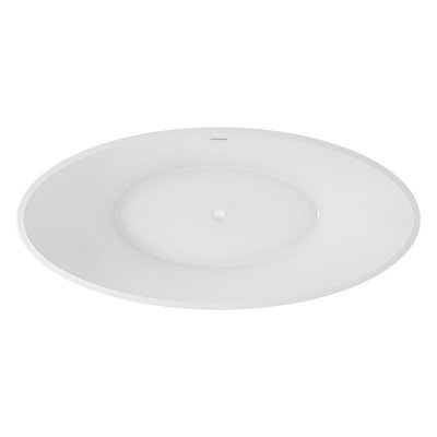 UK Home Living Avalon PRICE REDUCED Nidd gloss white freestanding bath 1700x800mm including white waste and overflow