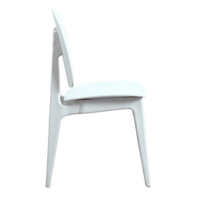 UK HomeLiving Art Dining Chair White