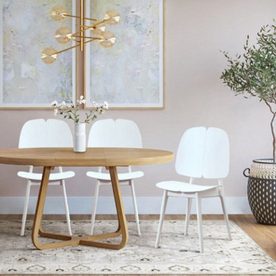 UK HomeLiving Art Dining Chair White