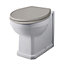 UK Homeliving Avalon Classic Back to the Wall Toilet Pan and Artic White Soft Close Seat