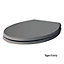 UK Homeliving Avalon Classic Back to the Wall Toilet Pan and Spa Grey Soft Close Seat