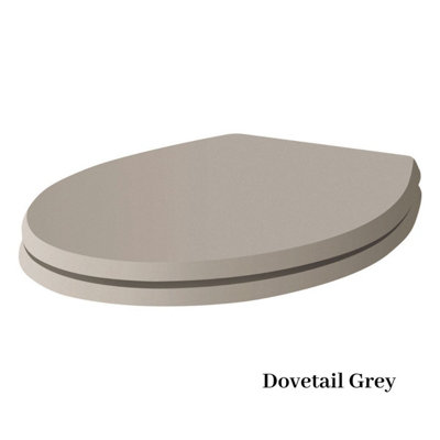 UK Homeliving Avalon Classic Close coupled Toilet Pan, Cistern, Cistern Kit and Dovetail Grey Soft Close Seat