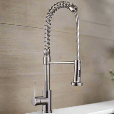 UK Homeliving Avalon Kitchen Sink Mixer Tap - Pull Out Chrome