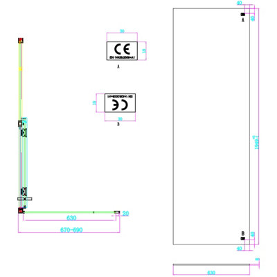 UK Homeliving Avalon New Luxury range 8mm Slim Frame Sliding Door left hand 1200mm 700mm side panel tray and waste - 3