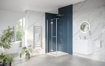UK Homeliving Avalon New Luxury range offer price 8mm Frameless Hinged Bifold Door 1000mm