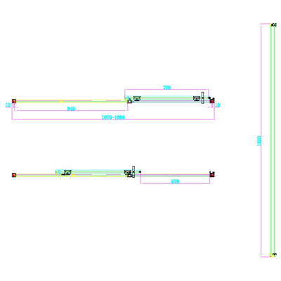 UK Homeliving Avalon New Luxury range offer price 8mm Slim Frame Sliding Door left hand 1700mm
