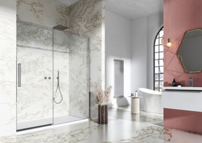 UK Homeliving Avalon New Luxury range offer price 8mm Slim Frame Sliding Door right hand 1600mm