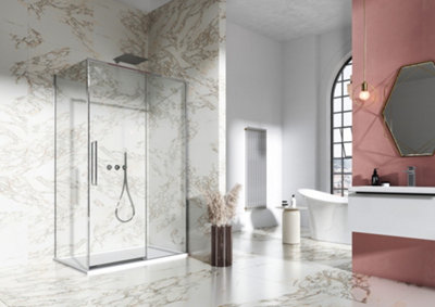 UK Homeliving Avalon New Luxury range offer price 8mm Slim Frame Sliding Door right hand 1600mm - 3