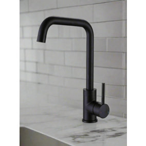 UK Homeliving Avalon Single Lever Mono Kitchen Mixer Tap Black Matt