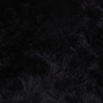 Uk Homeliving Black 6 Piece Longwool Genuine Sheepskin Rug
