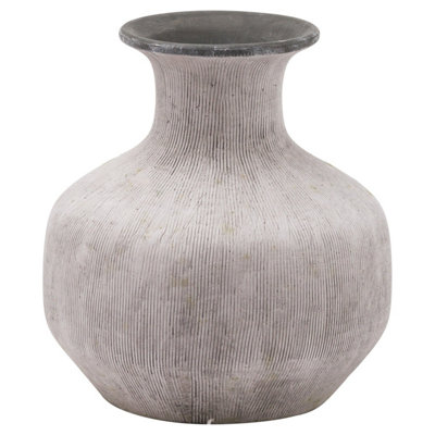 UK Homeliving Bloomville Squat Stone Vase