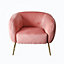 UK HomeLiving Borchester Armchair Dusty Pink