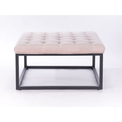 UK HomeLiving Falun Footstool Blush