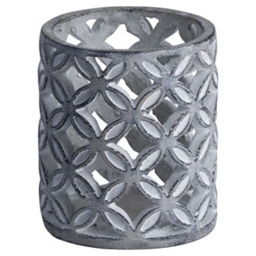 UK Homeliving Geometric Stone Candle Sconce