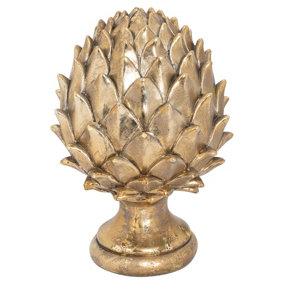 UK Homeliving Gold Pinecone Finial
