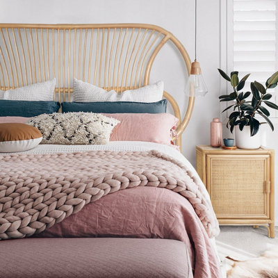 Wicker headboard store double