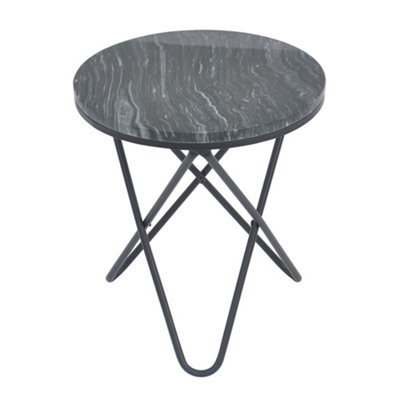 UK HomeLiving Manchester Lamp Table - Black