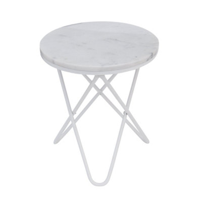 UK HomeLiving Manchester Lamp Table - White