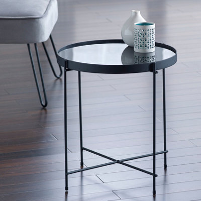UK HomeLiving Oakland Lamp Table Black
