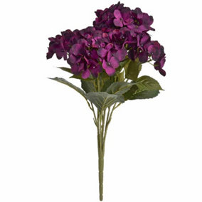 UK Homeliving Purple Hydrangea Bouquet