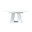 UK HomeLiving Rada 120-160cm Extending Table, 6-8 Seater, Extendable Dining Table, White High Gloss