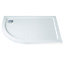 UK Homeliving Shires Offset Quadrant Stone Resin 1000x800mm Offset Quad LH 30mm Shower Tray WhiteWITH 90mm FAST FLOW CHROME WASTE