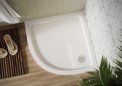 UK Homeliving Shires Quadrant Stone Resin 800x800mm Quad 30mm Shower Tray White INCLUDING 90mm FAST FLOW CHROME WASTE Price Comparisons | Compare The Build