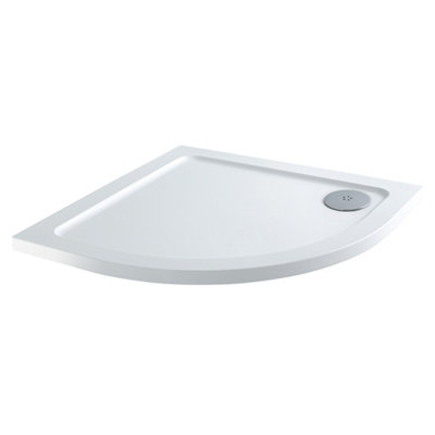 UK Homeliving Shires Quadrant Stone Resin 800x800mm Quad 30mm Shower Tray White INCLUDING 90mm FAST FLOW CHROME WASTE