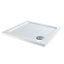 UK Homeliving Shires Square Stone Resin 760x760mm Square 30mm Shower Tray White INCLUDING 90mm FAST FLOW CHROME WASTE