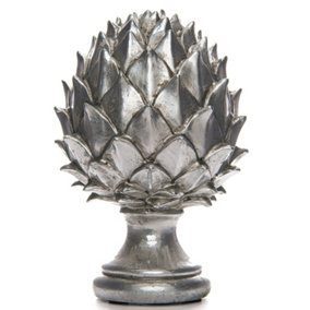 UK Homeliving Silver Pinecone Finial