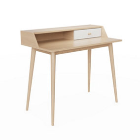 UK HomeLiving Smart Desk V3 Oak and White