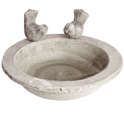 UK Homeliving Stone Effect Bird Bath Large