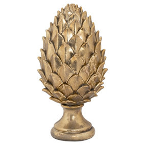 UK Homeliving Tall Gold Pinecone Finial