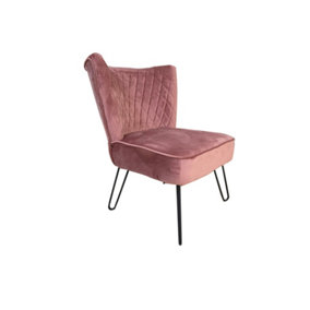 UK HomeLiving Tarnby Chair Dusty Pink