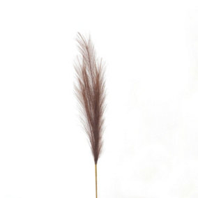 UK Homeliving Taupe Faux Pampas Grass Stem