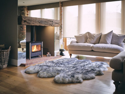Uk Homeliving Twilight 6 Piece Longwool Genuine Sheepskin Rug | DIY at B&Q